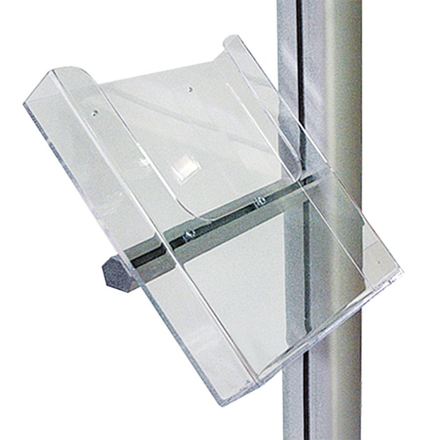 MULTISTAND Acrylic brochure holder with Alu fittings, A4