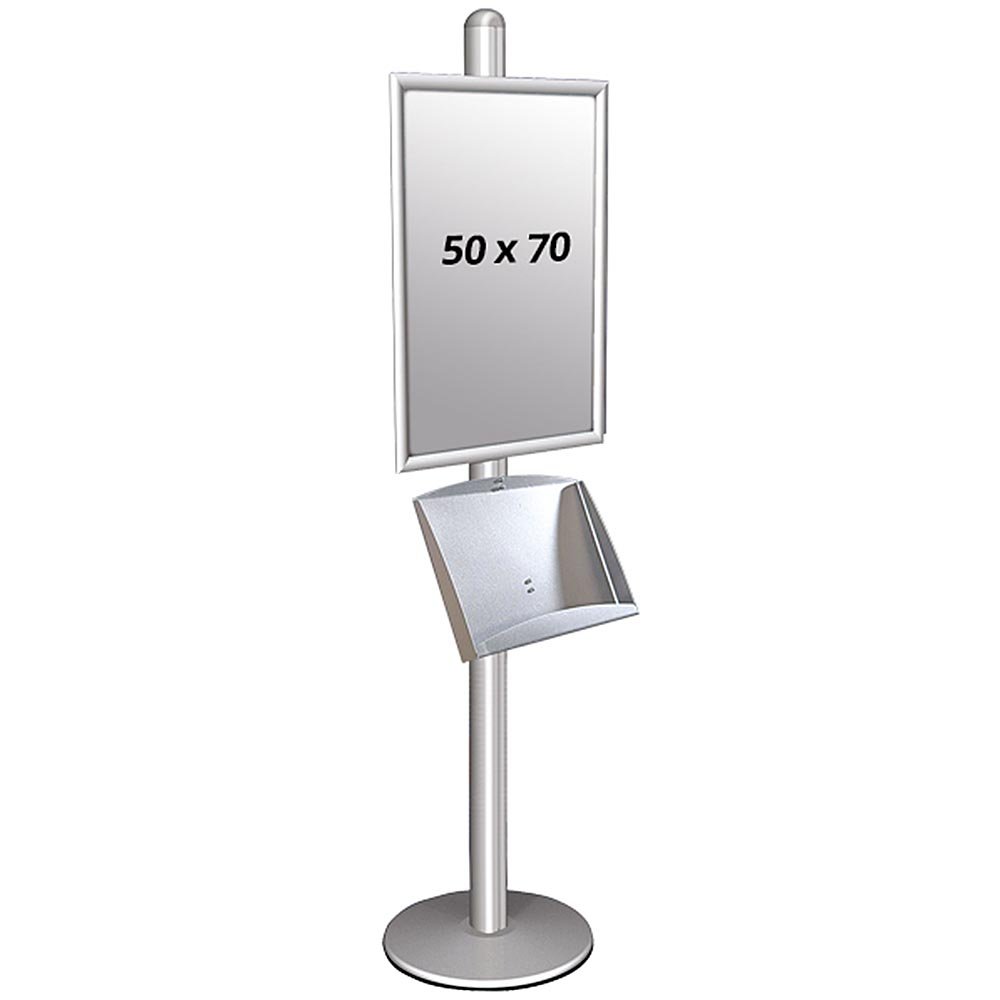 Free Standing Sign Holder, MultiStand, one-sided, steel shelf, Snap ...