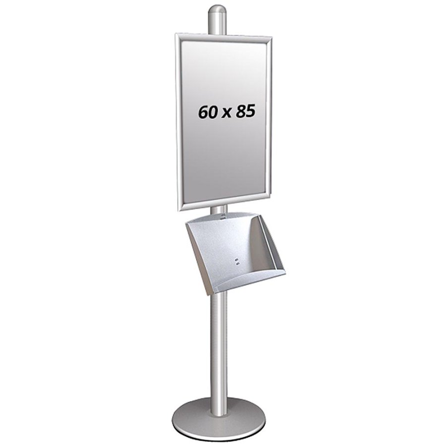 Free Standing Sign Holder, MultiStand, one-sided, steel shelf, Snap Frame, 60 x 85 cm