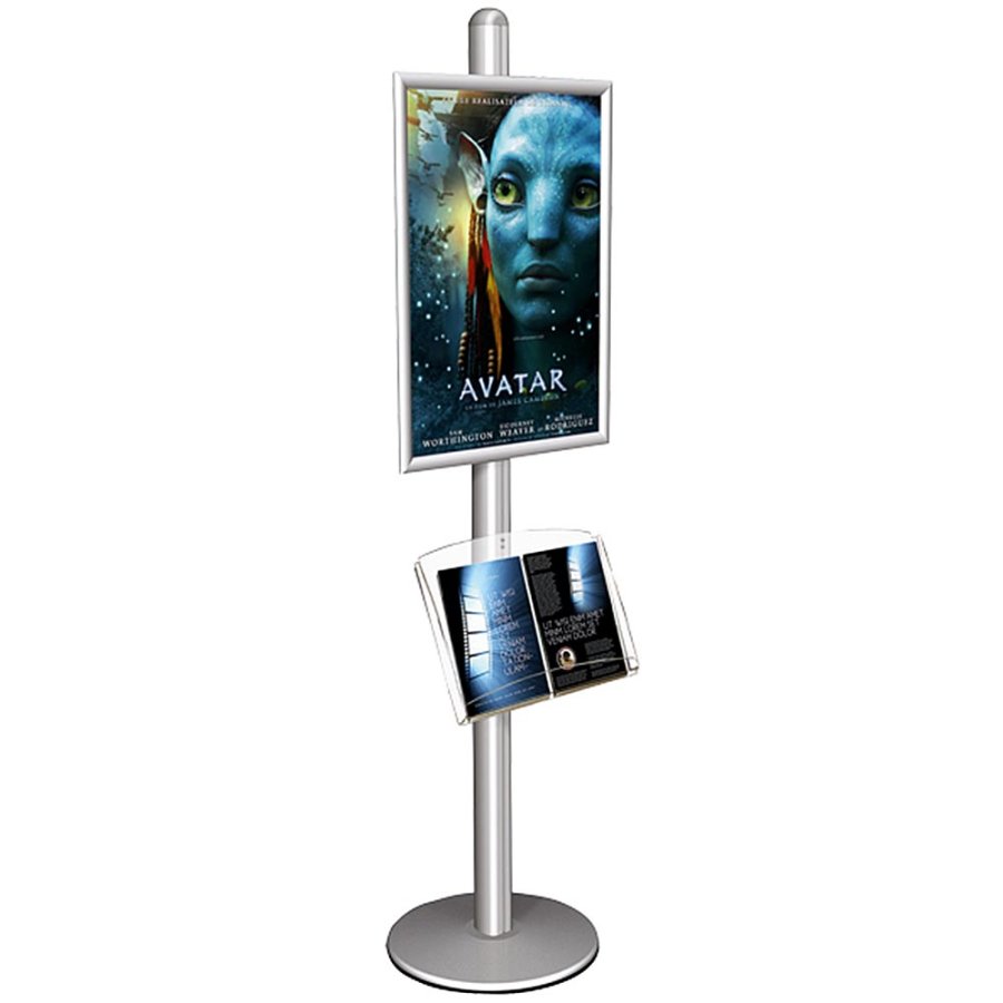 Free Standing Sign Holder, MultiStand, one-sided, Acrylic shelf, Snap Frame, 60 x 85 cm