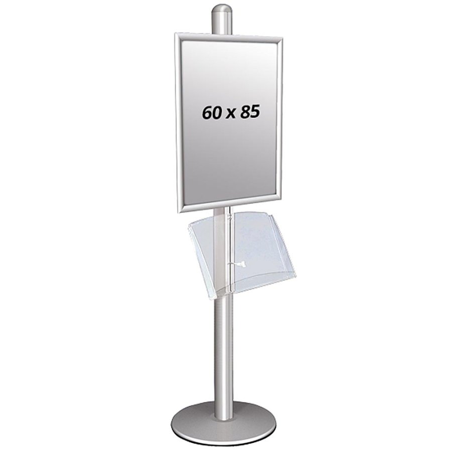 Free Standing Sign Holder, MultiStand, one-sided, Acrylic shelf, Snap Frame, 60 x 85 cm