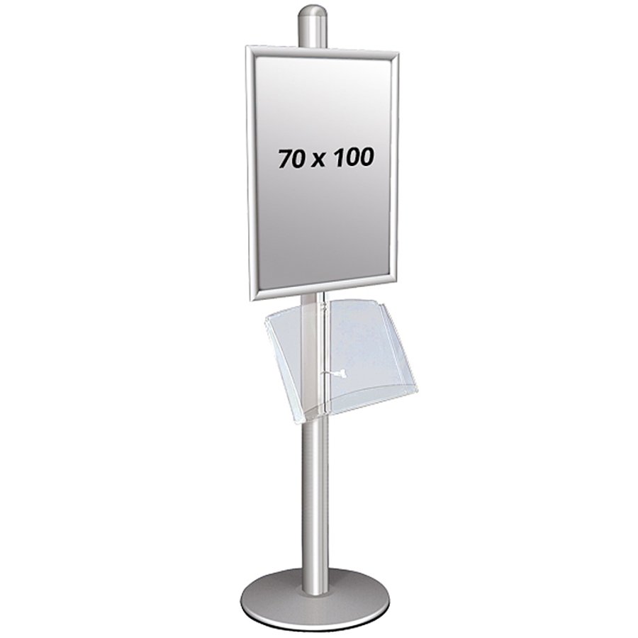 Free Standing Sign Holder, MultiStand, one-sided, Acrylic shelf, Snap Frame, B1 - 70 x 100 cm