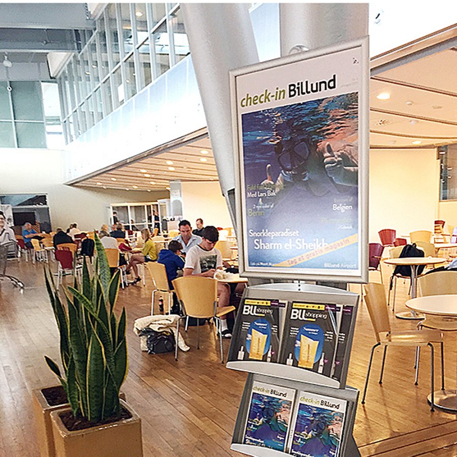 MULTISTAND 3 Single sided with 2 steel shelve 25mm 1 x 50x70 cm Alu