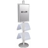 Free Standing Sign Holder, MultiStand, Double-Sided, 4 acrylic shelves, 2 Snap Frame, 60 x 85 cm #2