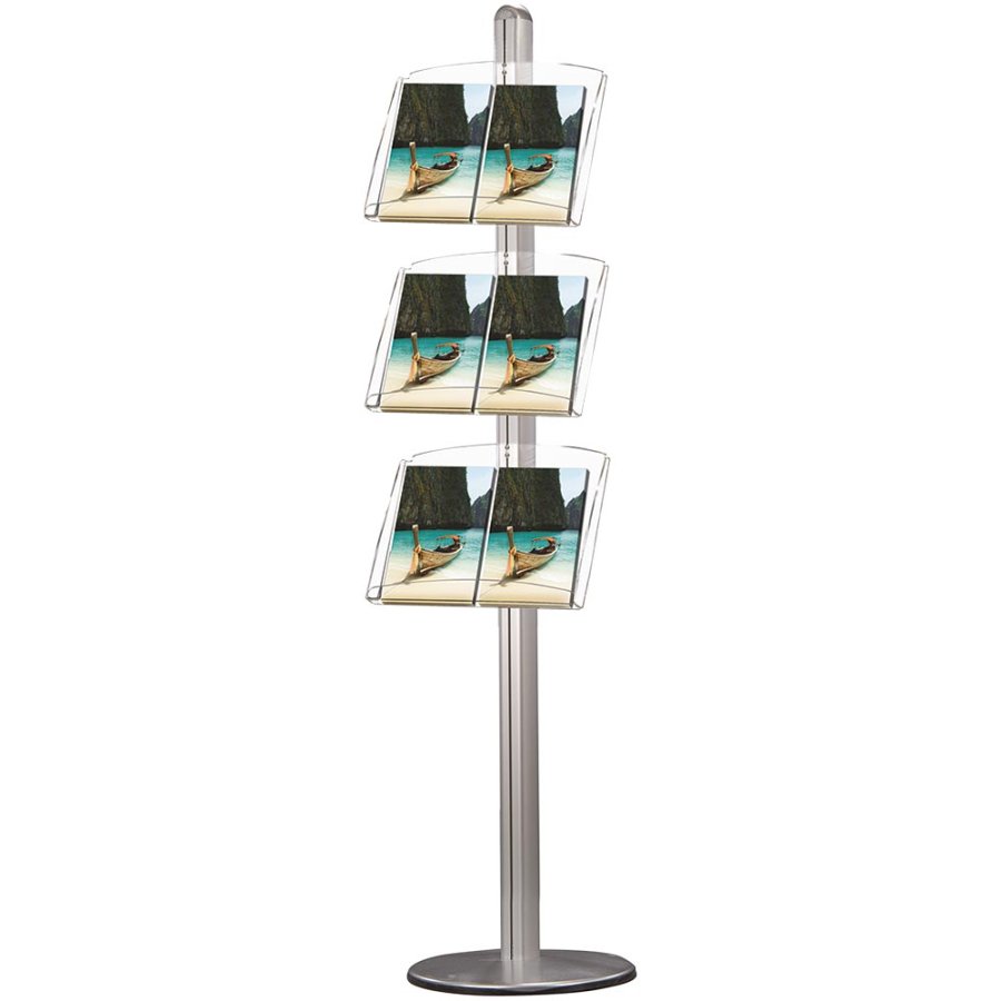 MULTISTAND 5 Single sided 3 x acryl shelve Alu