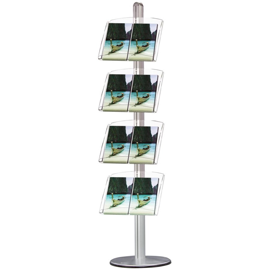 MULTISTAND 7 Singlesided 4 x acryl shelve Alu