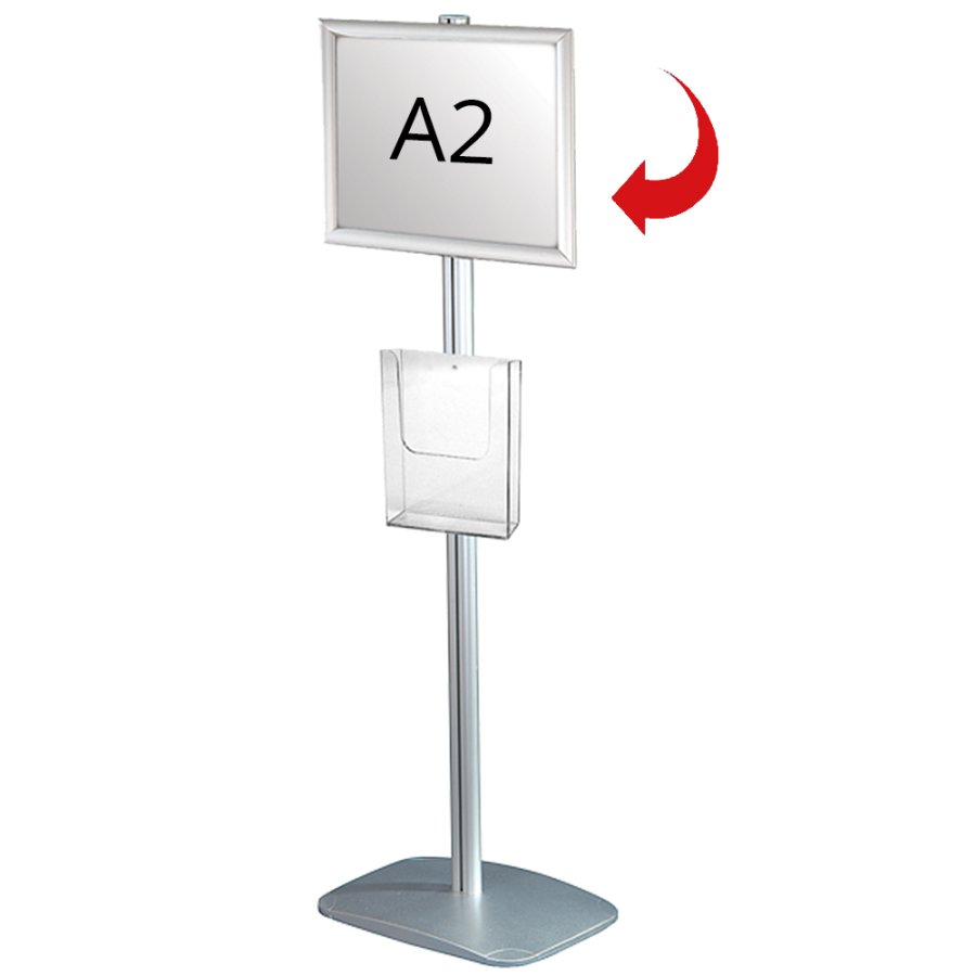 Free Standing Sign Holder, Mini MultiStand, one-sided, Acrylic holder and snap frame, A2 - 42 x 59,4 cm