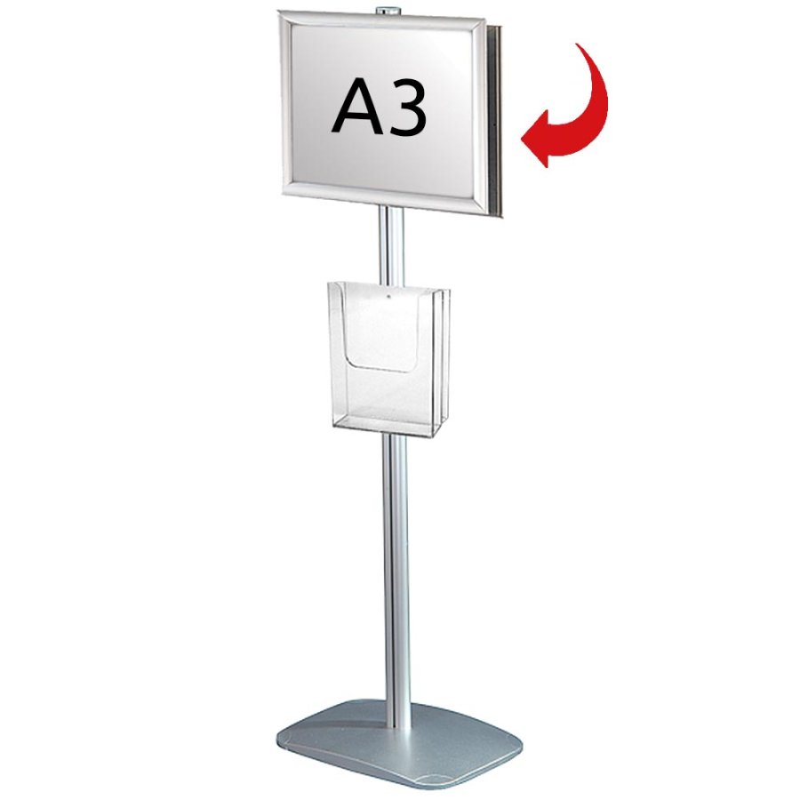 Mini Multistand 4 -Double sided A3 Snap Frame + A4 Brochure holder