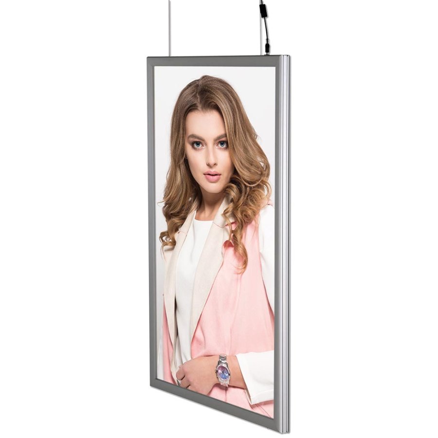 LED frame, Double-Sided, vertical, A2 - 42 x 59,4 cm