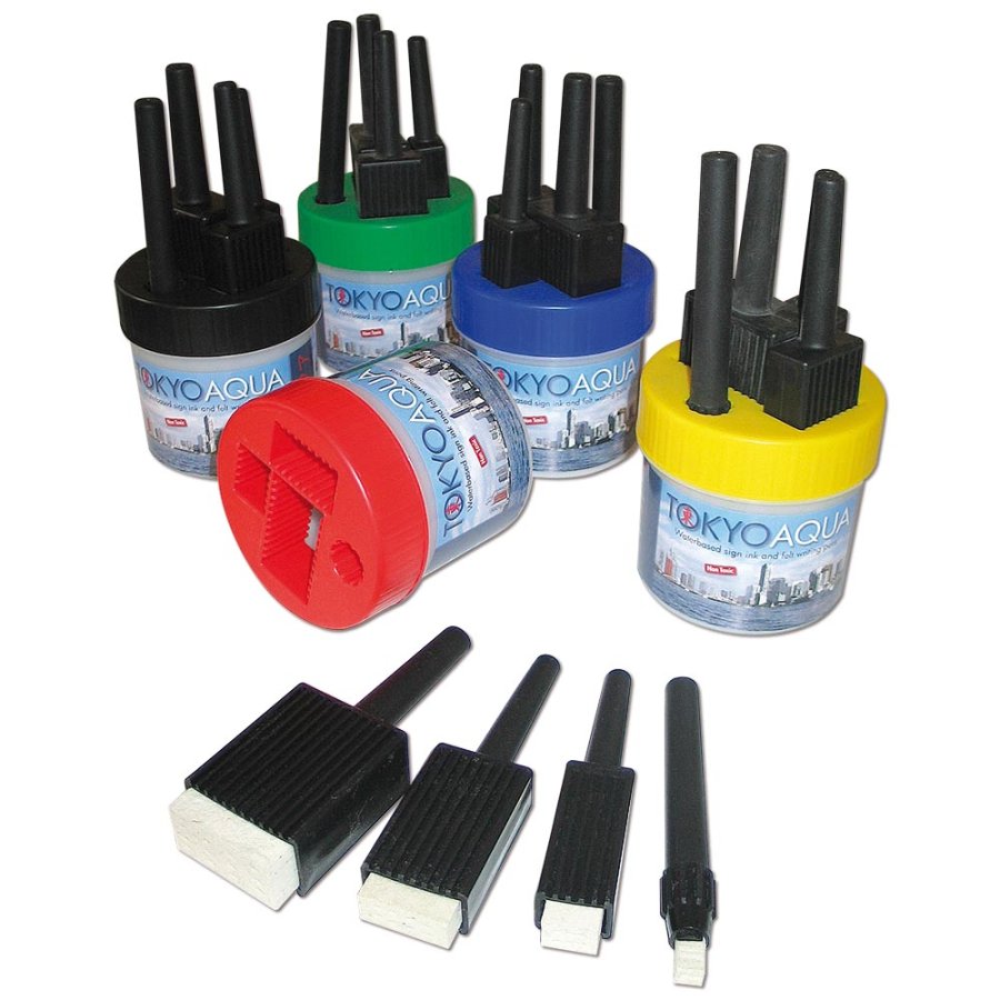 TOKYO AQUA 4 feltpen set  black
