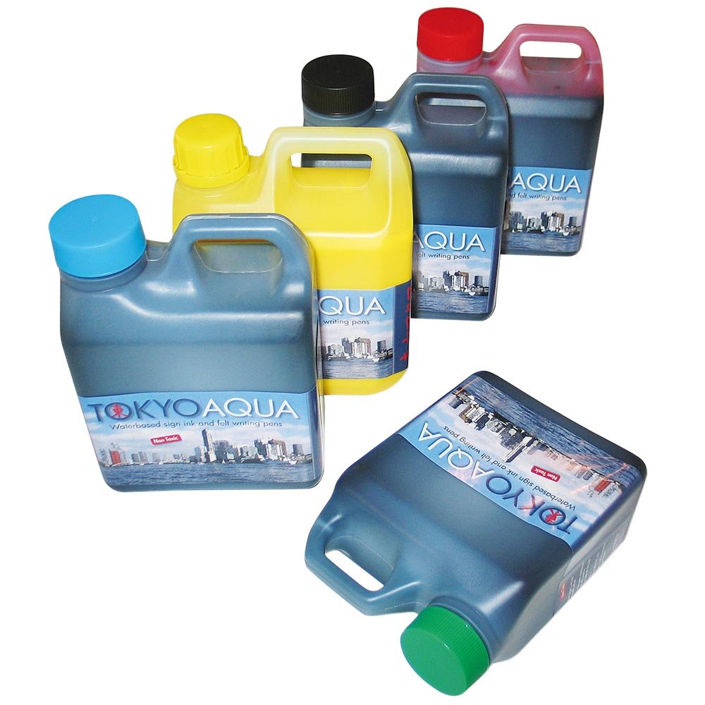 Signage Ink, Tokyo Aqua, 1L, Yellow | Danish Sign Export
