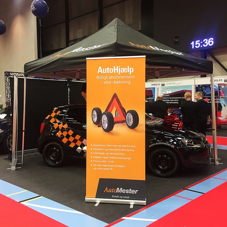 Event Tent Lux, 3 x 6 m, alu/silver poles, black top