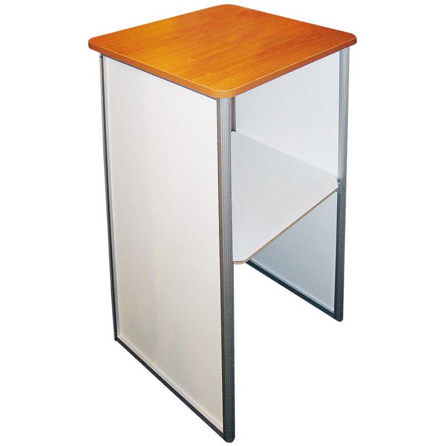 Square Counter, with top plate in wooden look