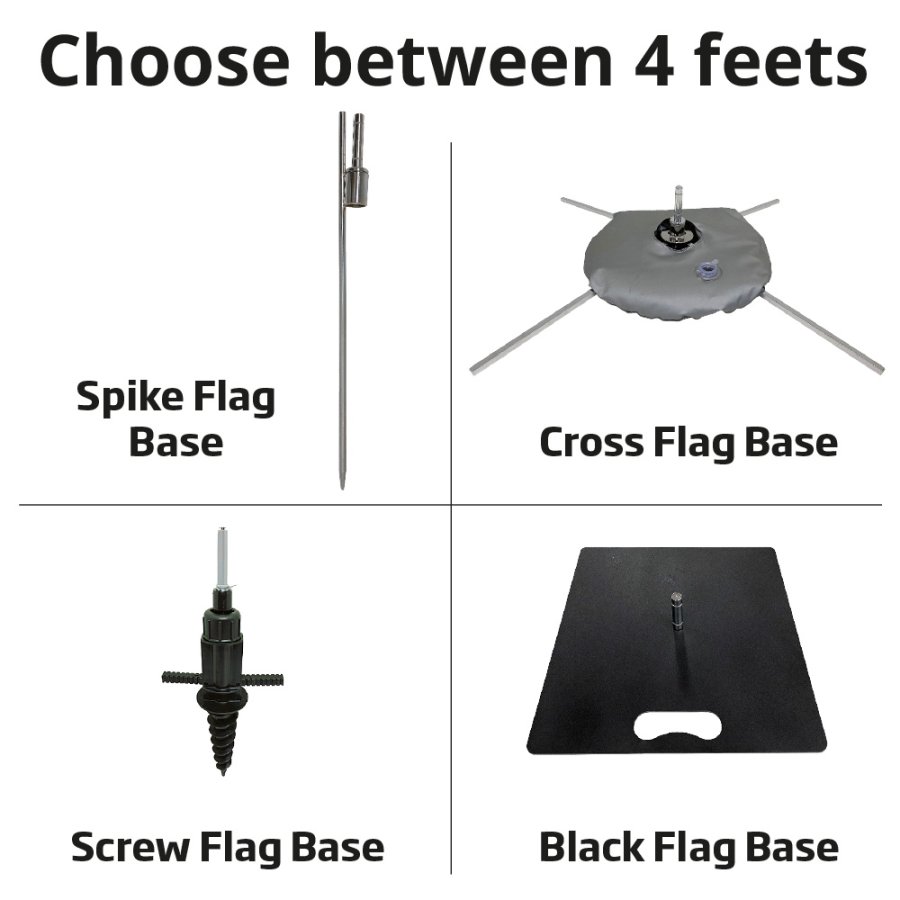 Spike Flag base (for Outdoor flag poles)