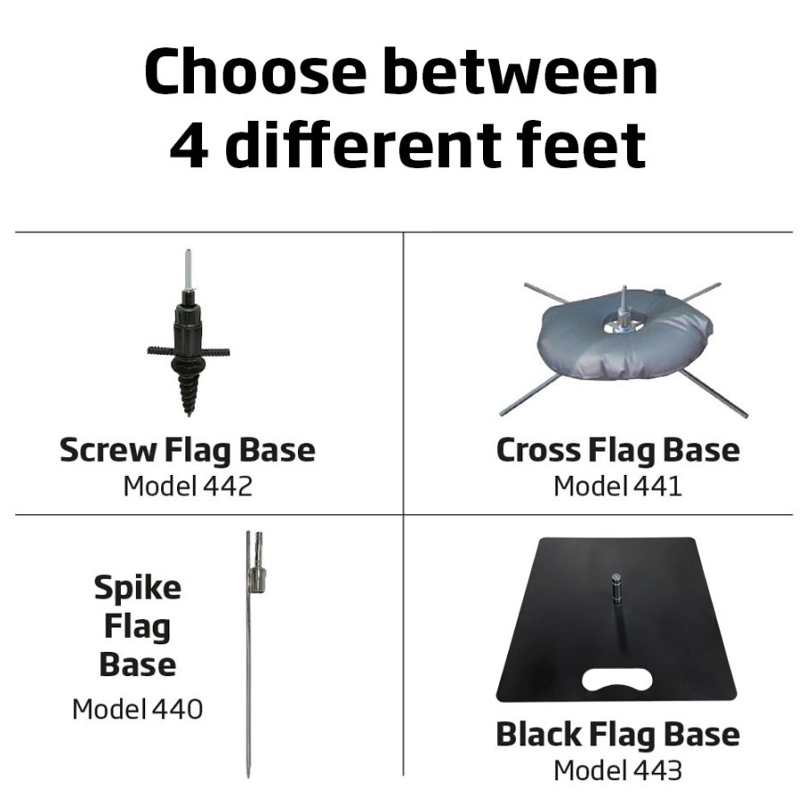 Outdoor Square Flag, alu pole, small