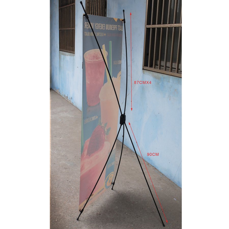 X-banner Stand, black, 55 x 150 cm