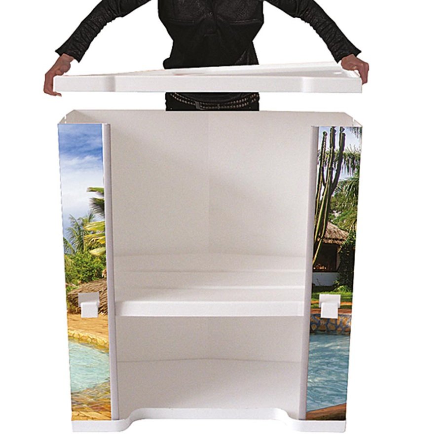 Basic Counter with Logotop, white