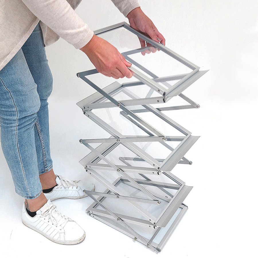 Flex Brochure Stand, 6 x A4, with suitcase