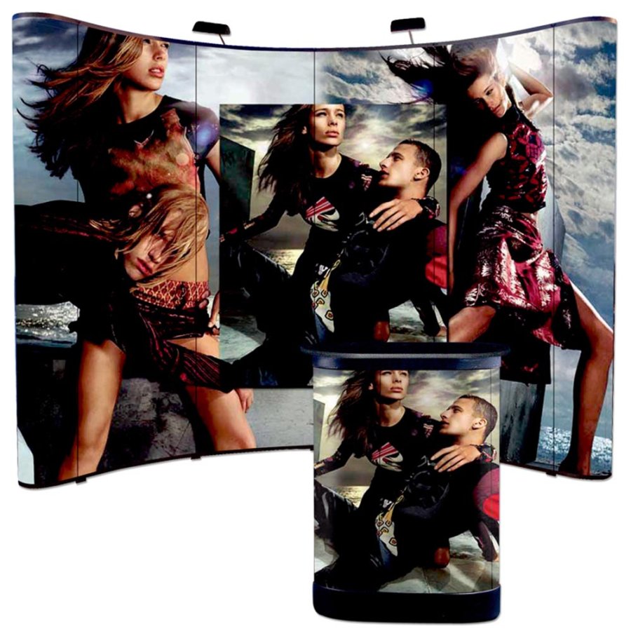 Pop-up Wall Curved, 4 sections