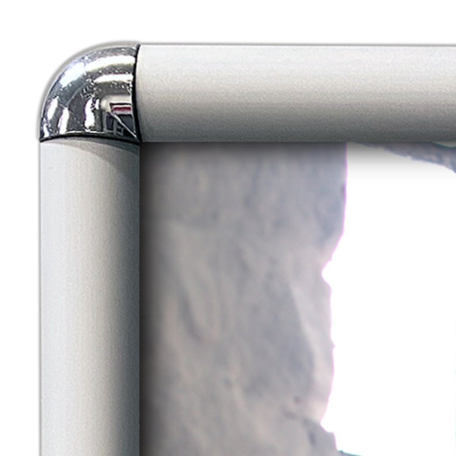 Alu snap frame Rondo, 25 mm, A1, silver