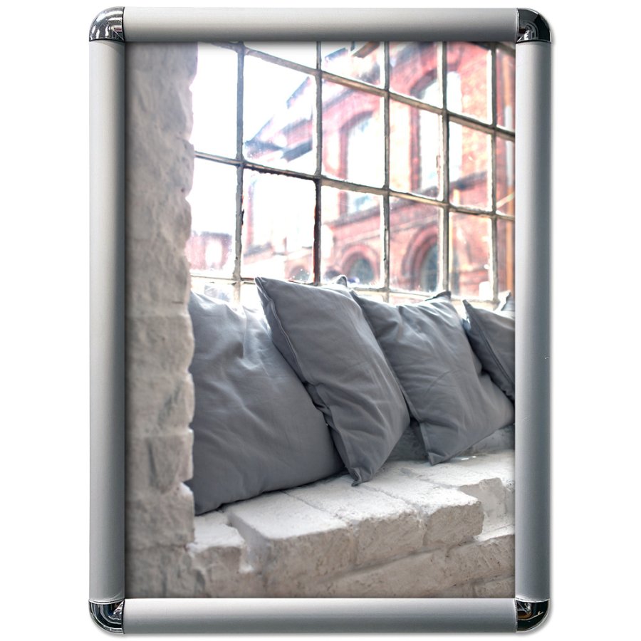 Alu snap frame Rondo, 25 mm, 50 x 70, silver