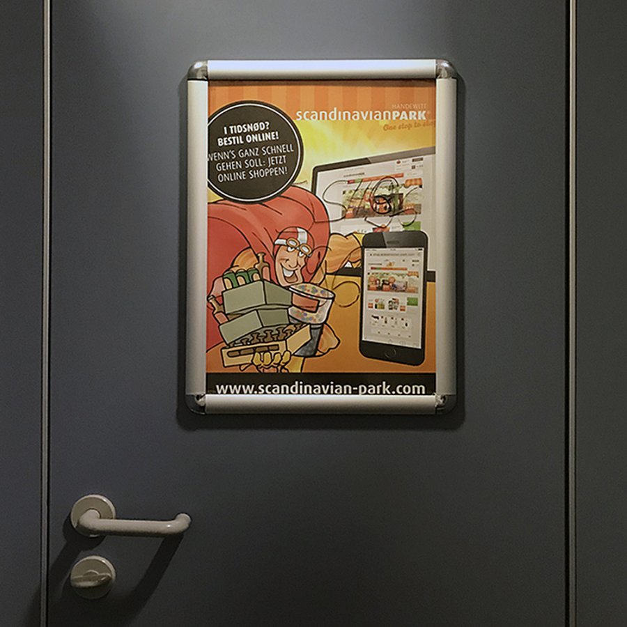 Alu snap frame Rondo, 25 mm, 50 x 70, silver