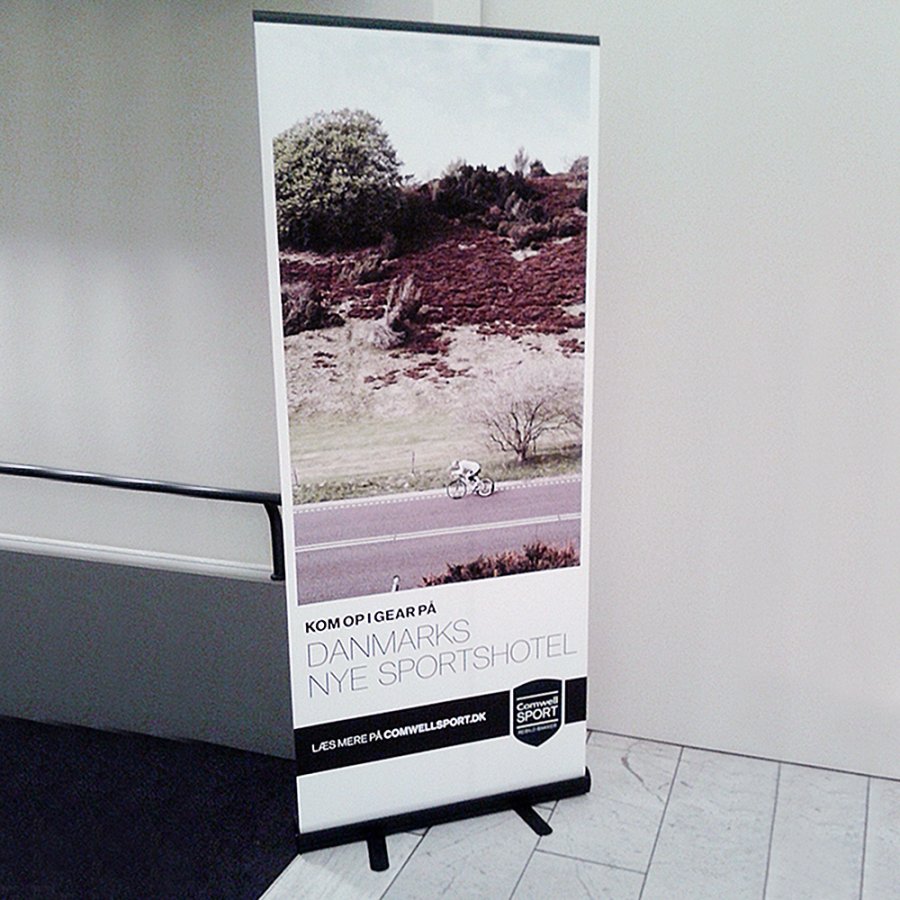 Basic Roll-up, black, single sided, 85 cm, alu