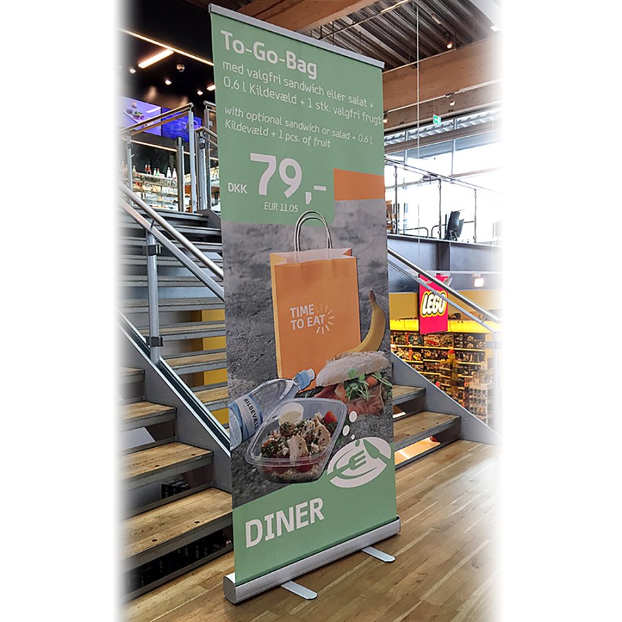 Budget Roll-up, single sided, 85 cm, alu