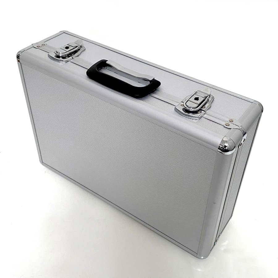 Flex Brochure stand 6 x A4, alu/wood incl. suitcase