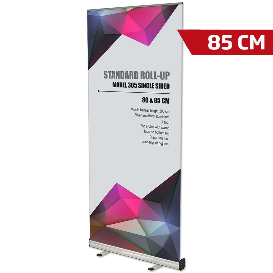 Standard Roll-up, single sided, 85 cm, alu