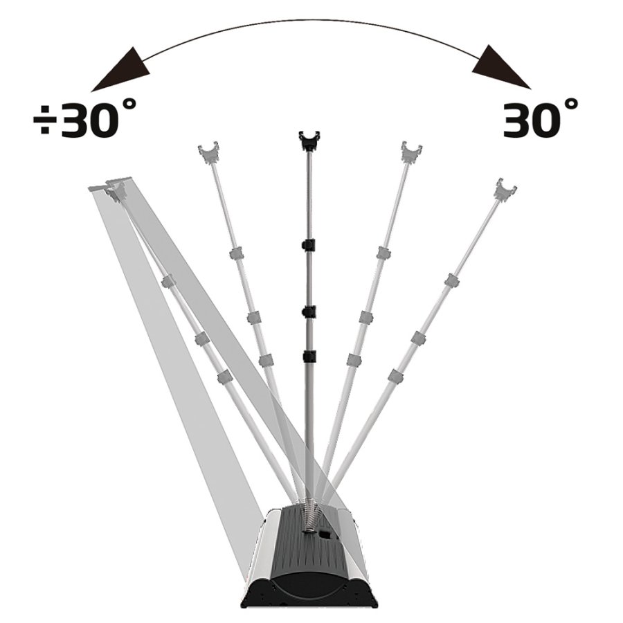 Outdoor Roll-up Waterbase,double sided, 85 cm, with telescopic pole
