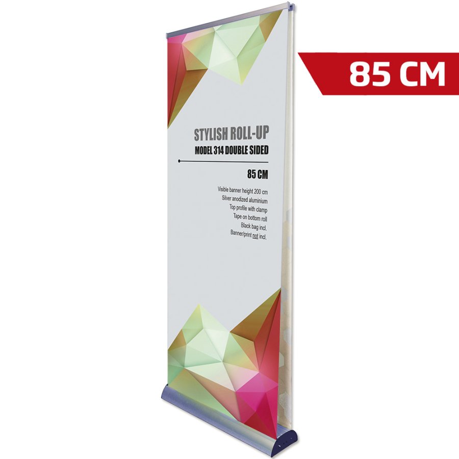 Stylish Roll-up, double sided, 85 cm, alu