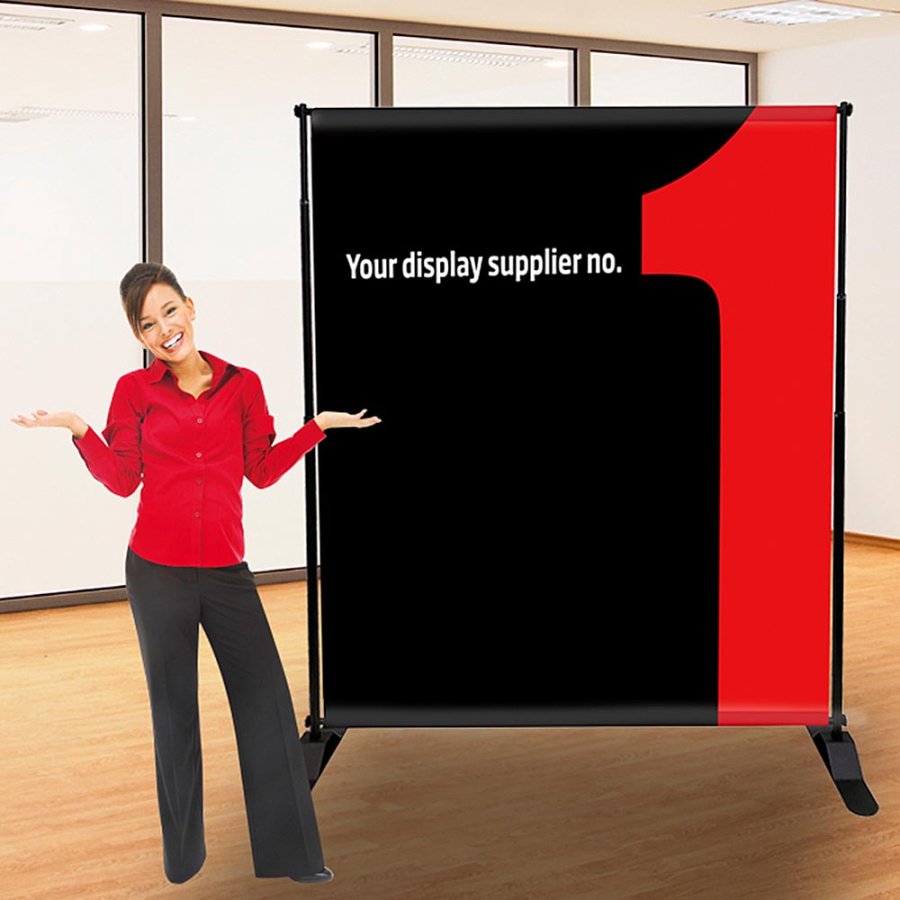 Banner Wall Teleskopic, black, with bag