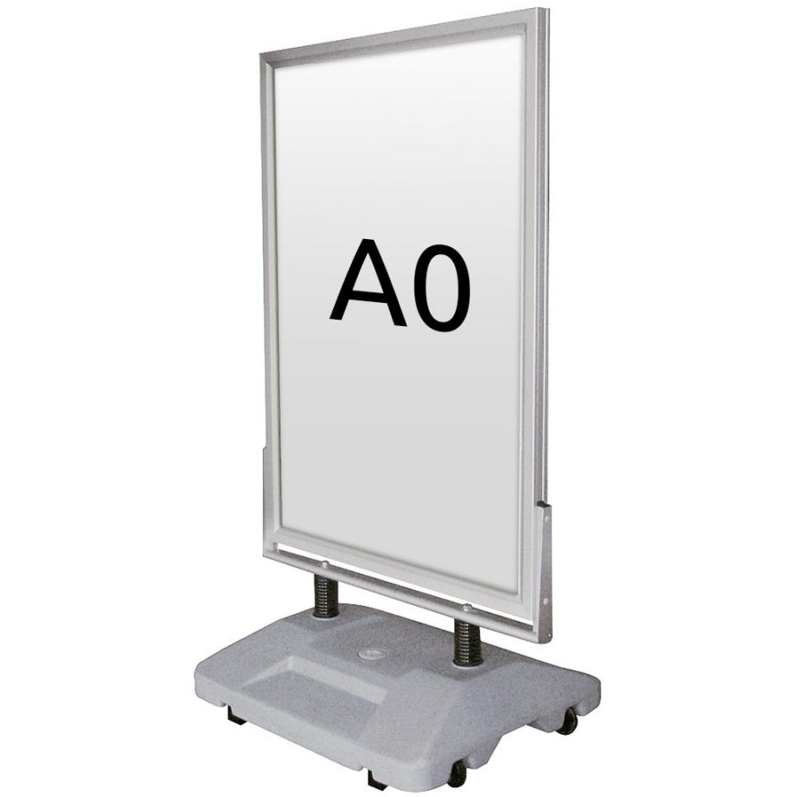 Wind-Sign Waterbase Pavement Board, alu/grey, A0