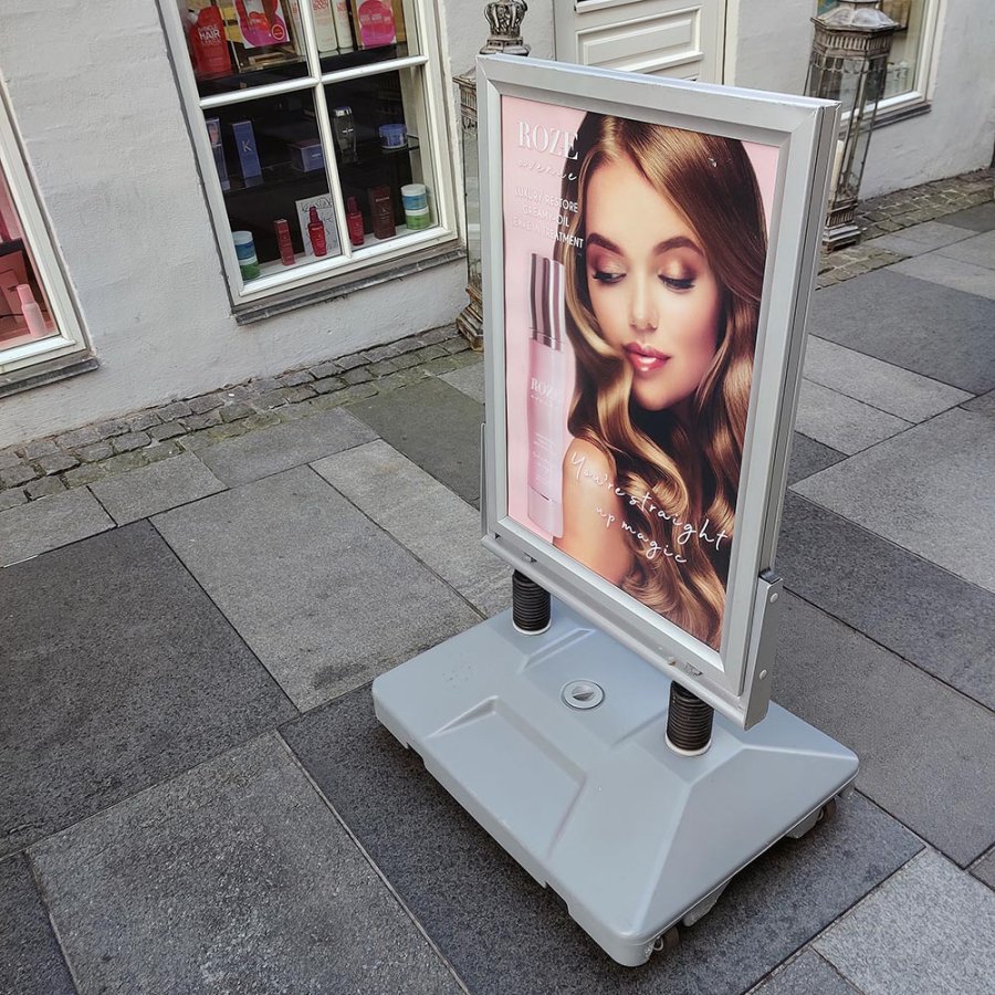 Wind-Sign Waterbase Pavement Board, alu/grey, A0