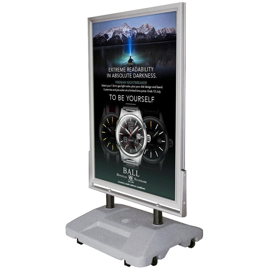 Wind-Sign Waterbase Pavement Board, alu/grey, 50 x 70 cm