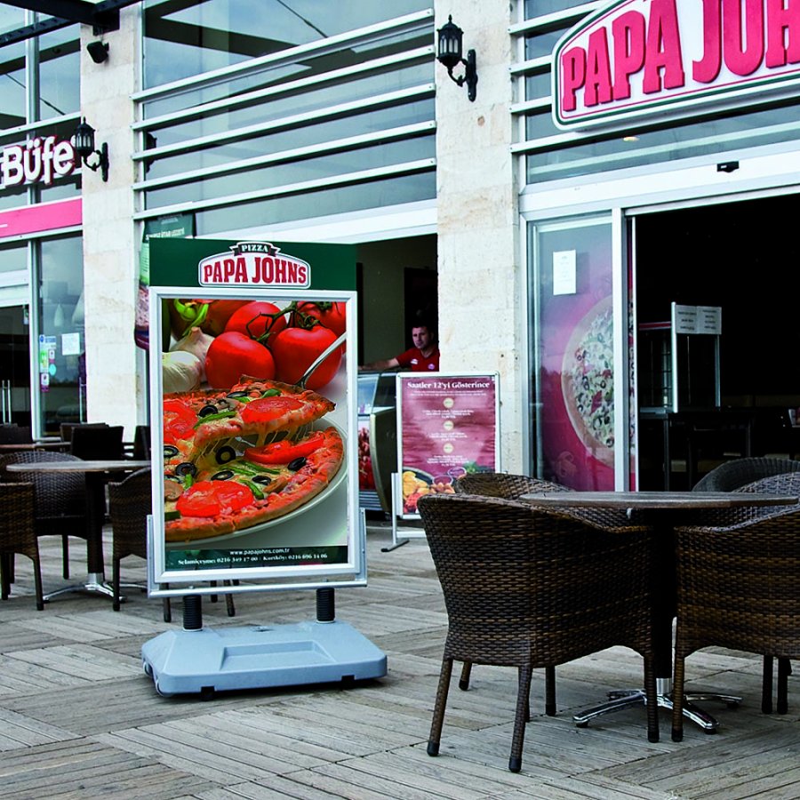 Wind-Sign Waterbase Pavement Board, alu/grey, 50 x 70 cm