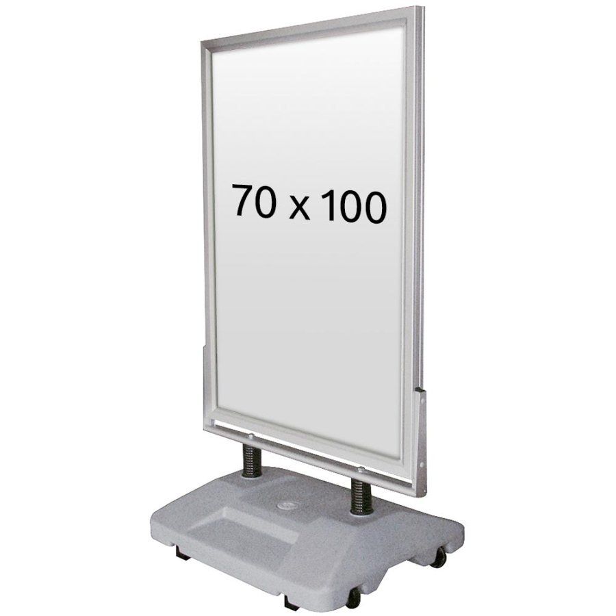 Wind-Sign Waterbase Pavement Board, alu/grey, 70 x 100 cm