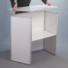 Curved Counter, exhibition desk with white top plate #7
