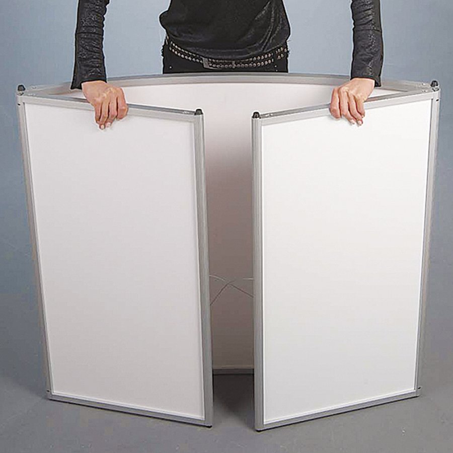 Curved Counter with top plate in wooden look