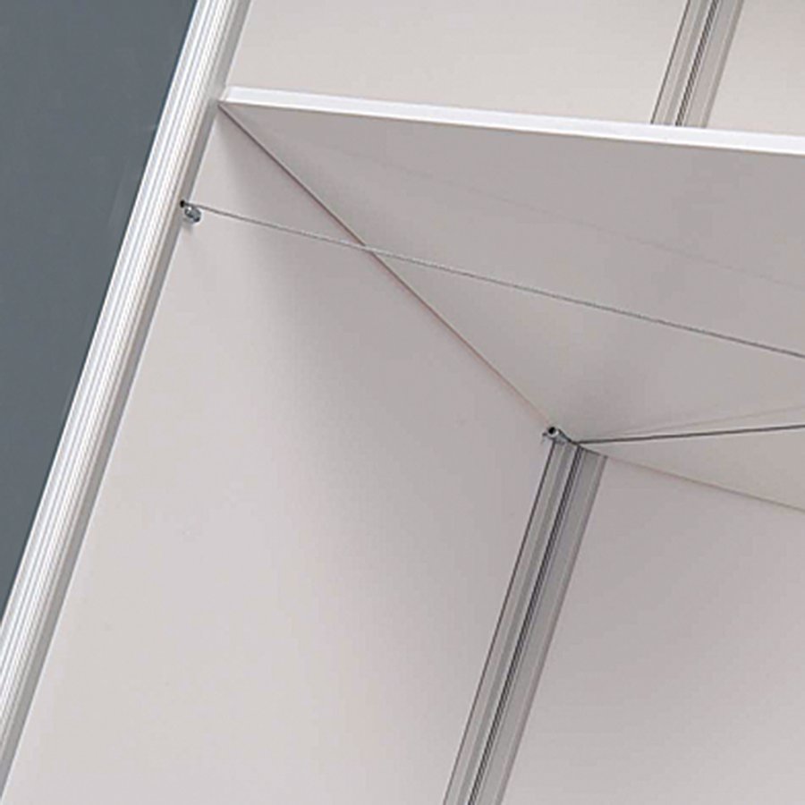 Curved Counter with top plate in wooden look