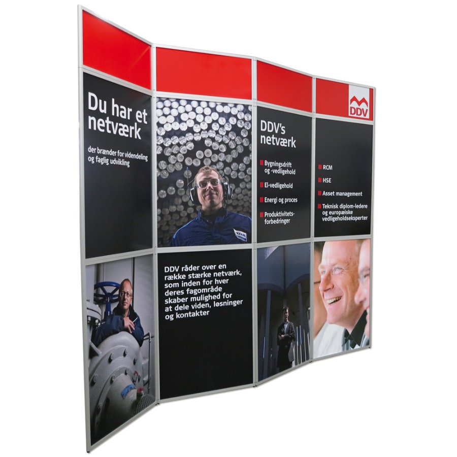 Expo Wall, 4 sections, 292 x 239 cm