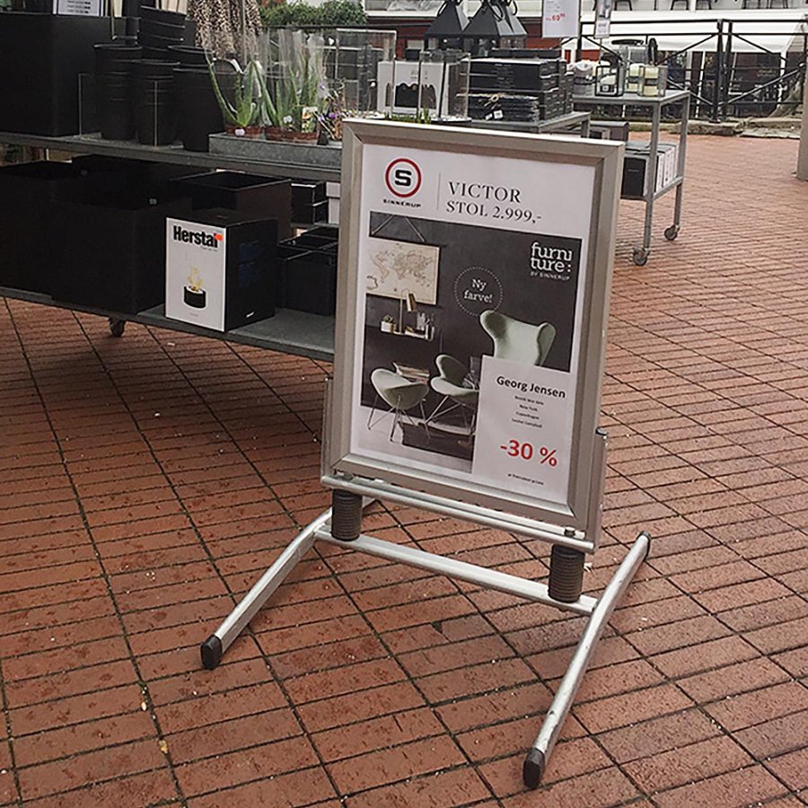 Wind-Line Lux Pavement Board, silver, 100 x 140 cm