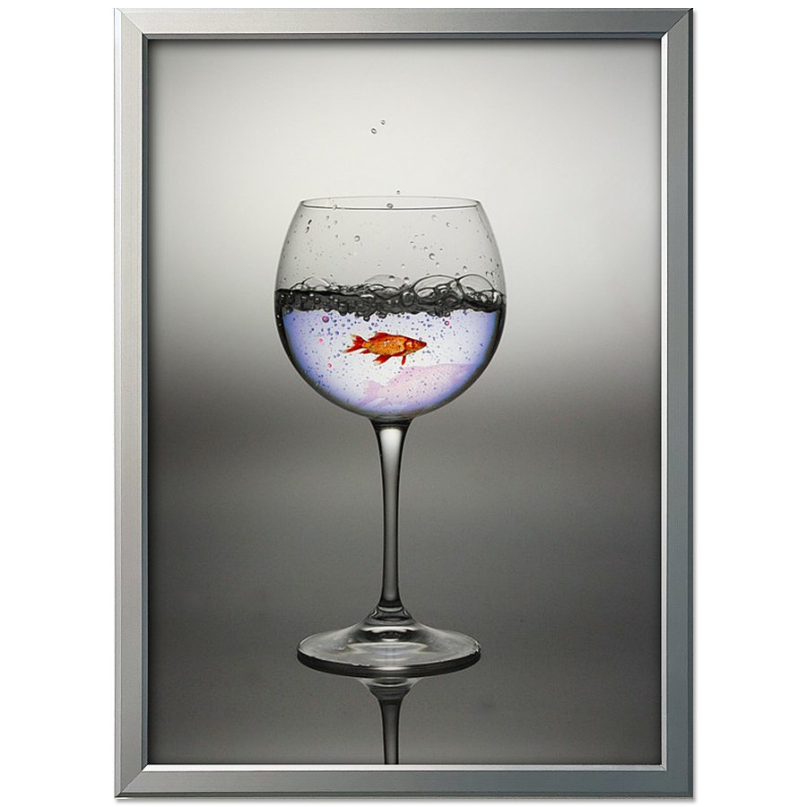 Alu snap frame 20 mm, 70 x 100, silver