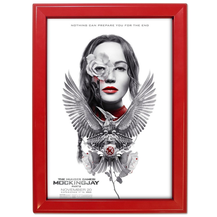 Alu snap frame, 32 mm, 50 x 70, red