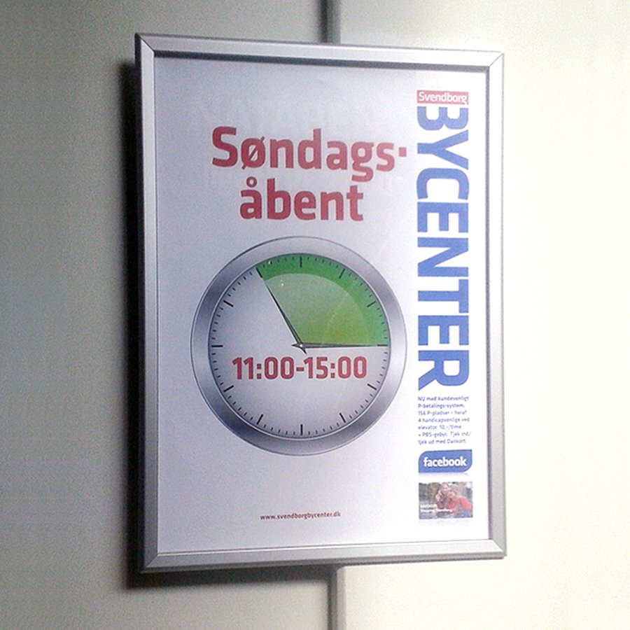 Alu snap frame, 32 mm, A3, silver