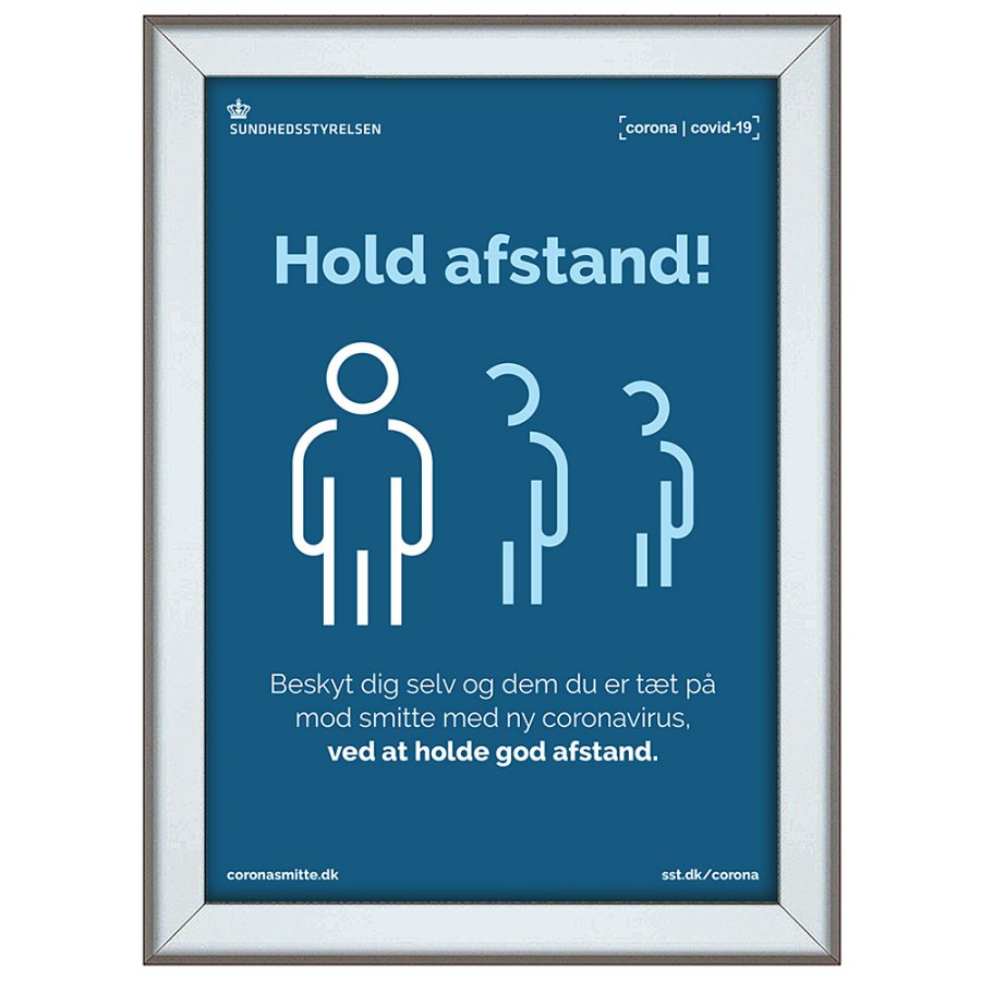 Alu snap frame, 32 mm, A3, silver