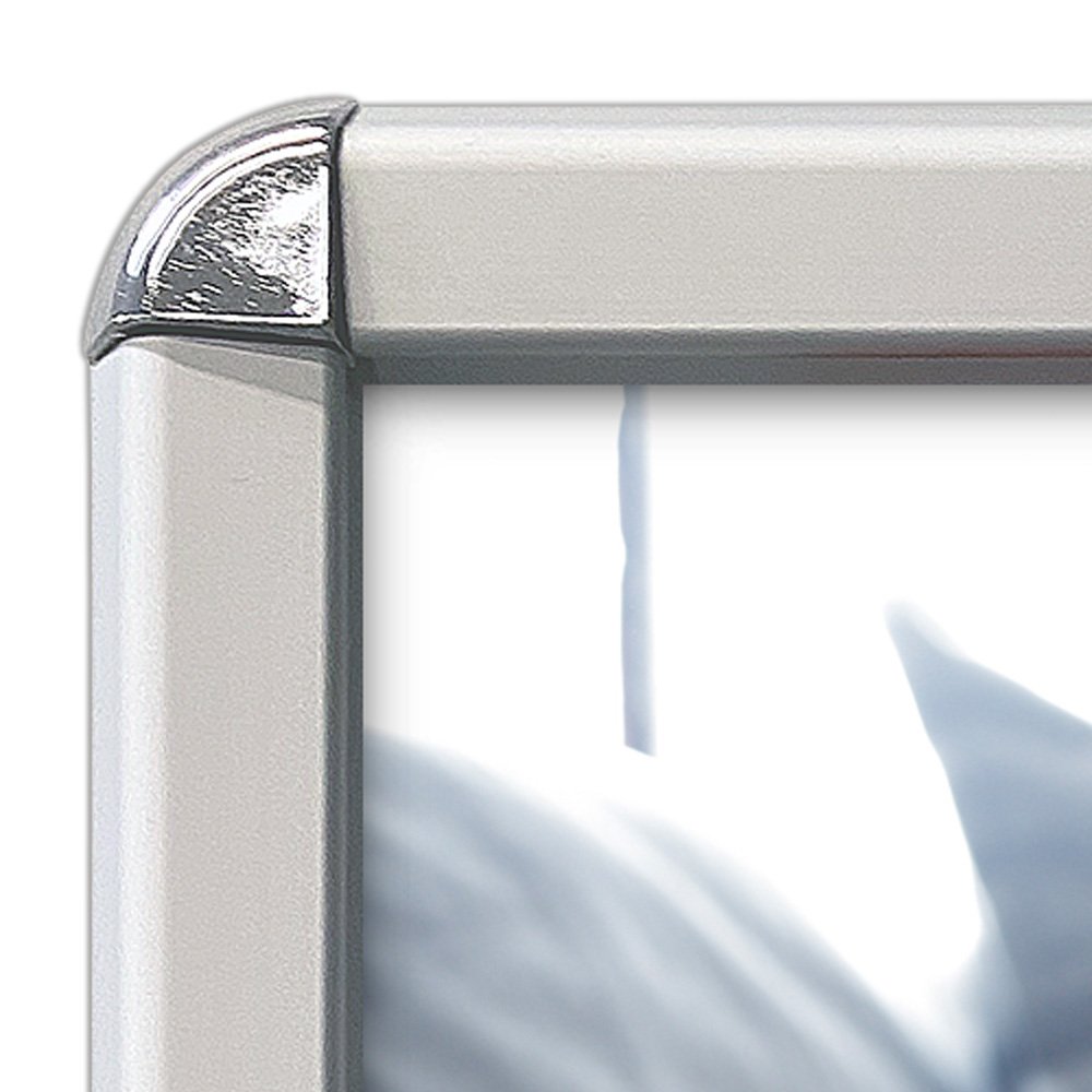 Snap Frame, Rondo, Silver, 32 mm aluminum profile, B2 - 50 x 70 cm ...