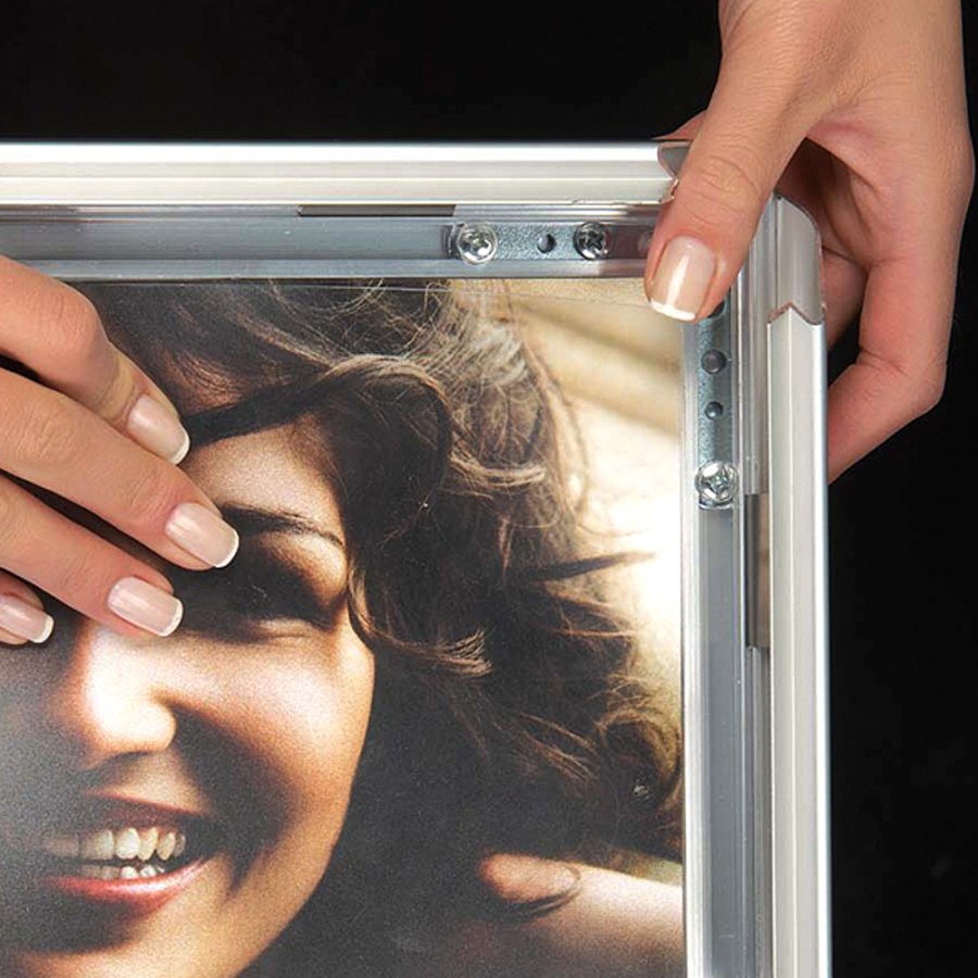 Alu snap frame, 32 mm, A0, silver