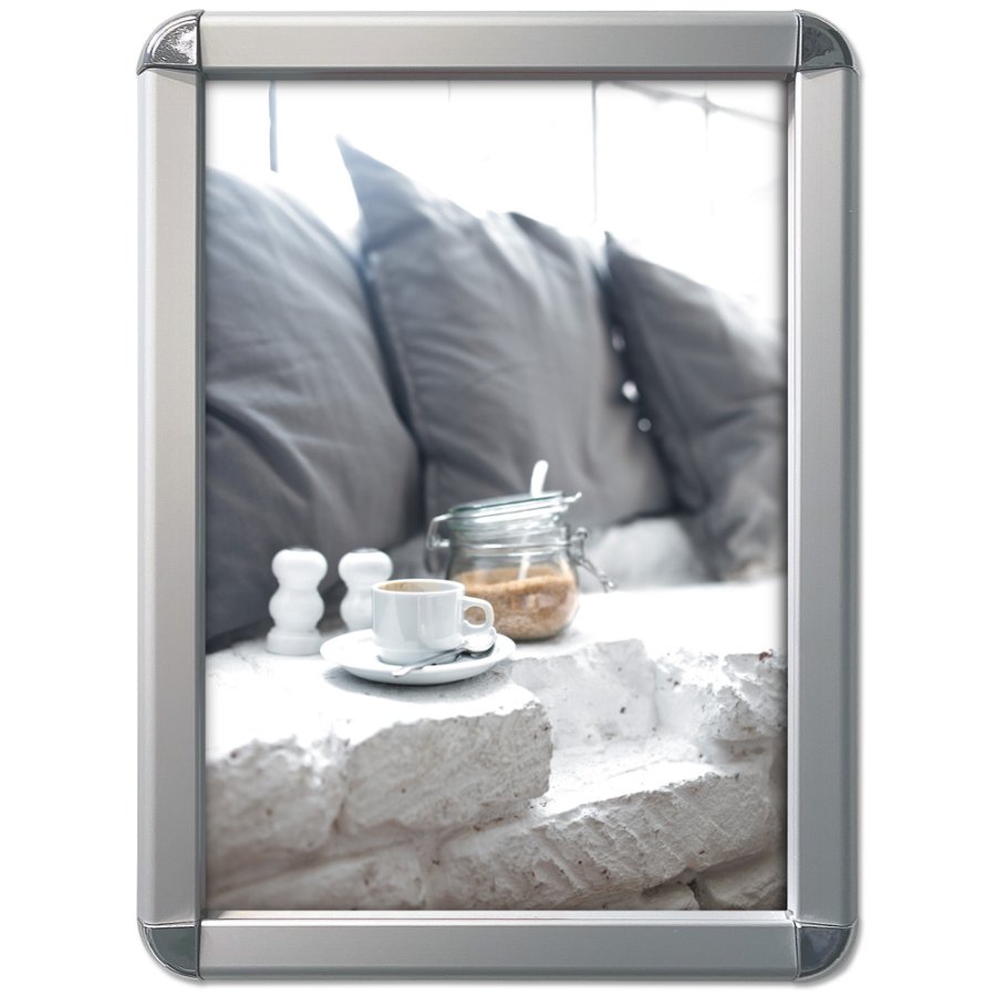 Alu snap frame Rondo, 32 mm, 70 x 100, silver